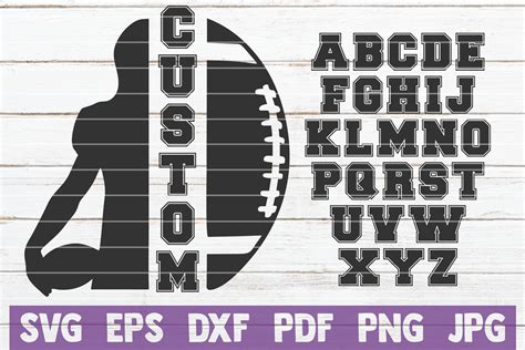 Football Custom Frame SVG Cut File By MintyMarshmallows | TheHungryJPEG