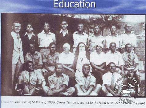 SAHA - South African History Archive - School photo of Oliver Tambo at St Peter's in 1936.