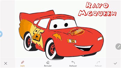 Coloreando a Rayo McQueen de Cars - Coloring Lightning McQueen ...