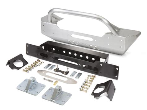 GenRight Jeep JK Front Low Profile Winch Bumper w/ Hoop - Aluminum – iDeal Off-Road