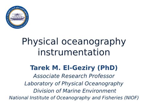 (PDF) Physical Oceanography Instrumentation