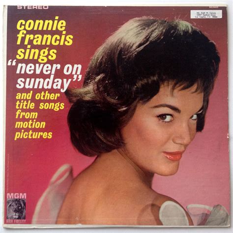 Connie Francis - Sings Never On Sunday LP Vinyl Record Album MGM Records - ST-90592 Pop Vocal ...