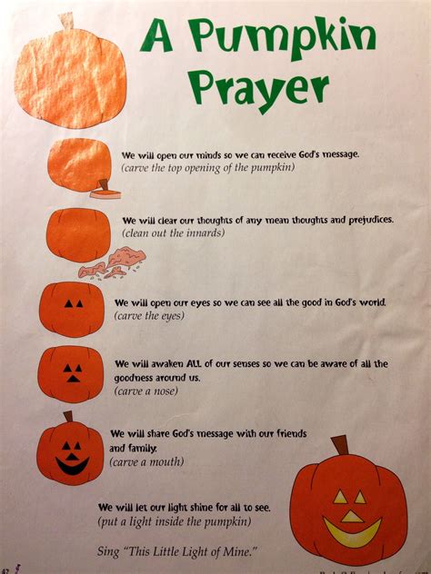 The Pumpkin Prayer Free Printable