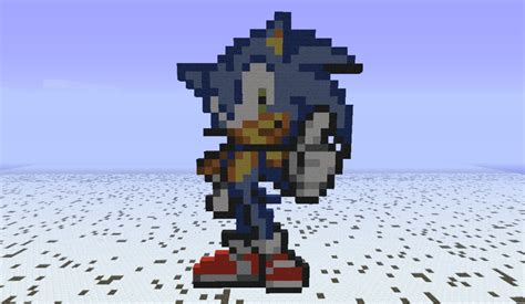 Sonic Pixel Art Minecraft Project