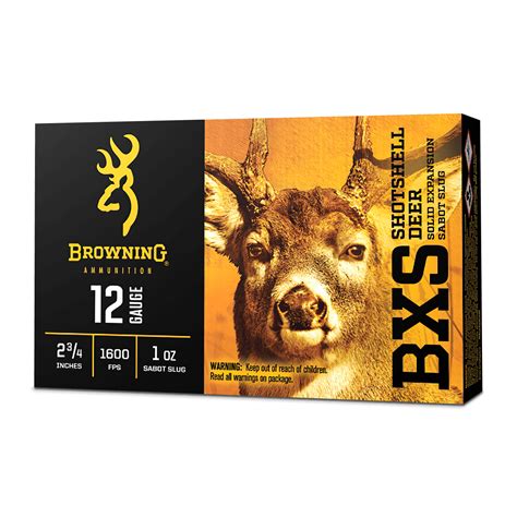 Browning BXS 12 Gauge 2 3/4" 1 oz Sabot Slug (5 Rounds) - Store ...