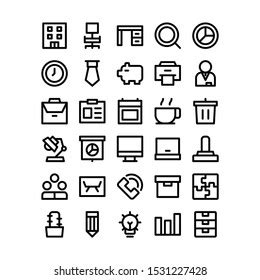 Office Icon Set Outline Style Any Stock Illustration 1531227428 | Shutterstock