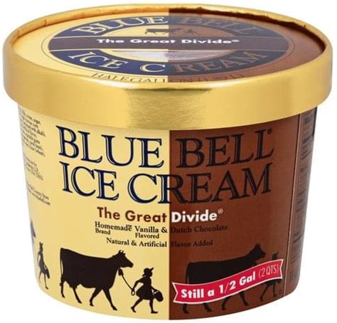 Blue Bell The Great Divide Ice Cream - 0.5 gl, Nutrition Information ...