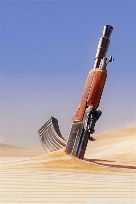 Gun in Desert iPhone 4s Wallpapers Free Download