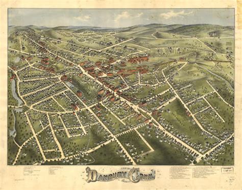 Historic Map - Danbury, CT - 1875 | World Maps Online