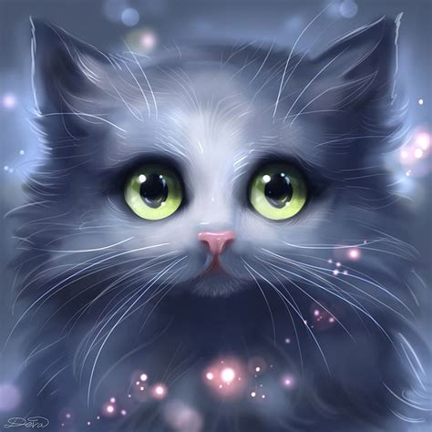 Grey cat by Develv on deviantART | Cute animal drawings, Cute cats ...