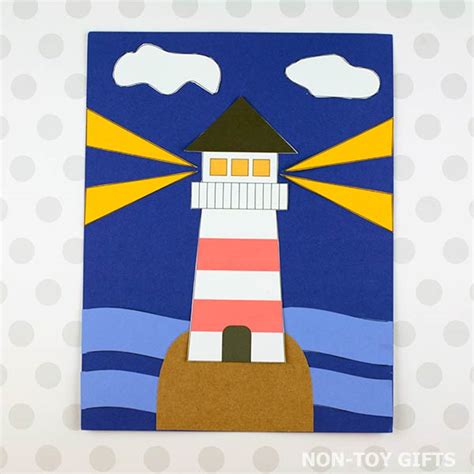 Lighthouse Craft for Kids - with PRINTABLE - Non-Toy Gifts