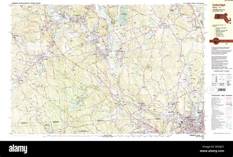 Massachusetts USGS Historical Topo Map MA Uxbridge 351376 1982 25000 Restoration Stock Photo - Alamy