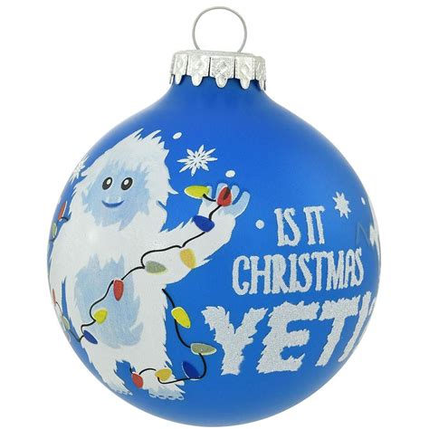 Is It Christmas Yeti Glass Ornament Green Christmas Lights, Simple ...