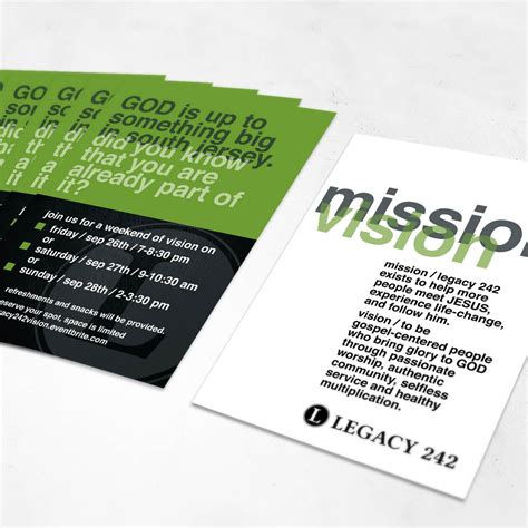 Church mission/vision postcard. #churchcomm #churchcommunication #churchgraphics Church Graphic ...