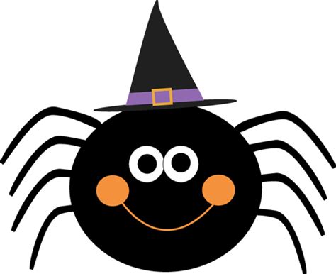 Spider Wearing Witches Hat … | Halloween clipart, Halloween images, Cute halloween clipart