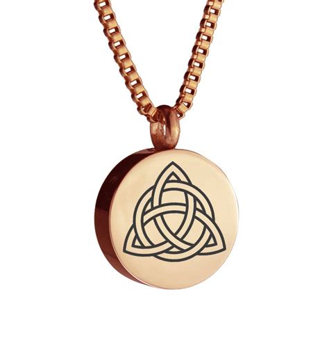 Celtic Unity Symbol Rose Gold Classic Round Urn Pendant - Etsy