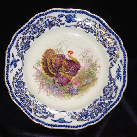 Antique Turkey Plate by Royal Cauldon | Turkey plates, Thanksgiving dinnerware, Vintage dishes