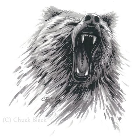 Grizzly Bear Limited Edition Print - "Grizzly Roar" - art print - original art - Wildlife and ...