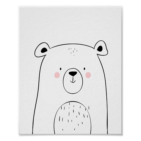 A wonderful addition to your little one's nursery decor. A cute bear in black and white for your ...