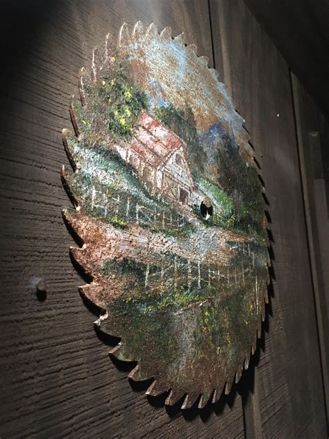 Old saw blade art : r/pics