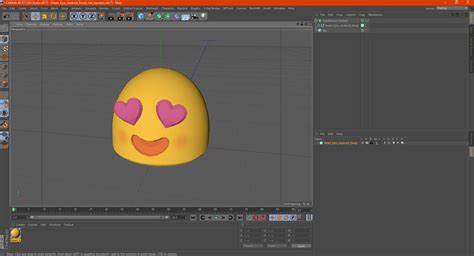 Heart Eyes Android Emoji 3D Model $11 - .3ds .blend .c4d .fbx .max .ma ...