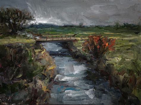 Rainy Landscape, My oil painting : r/britpics