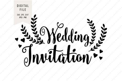 SVG Wedding Invitation Clipart Love Instant Digital | Etsy