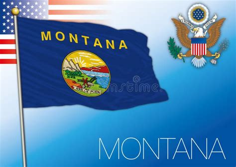 Montana Federal State Flag, United States Stock Vector - Illustration ...