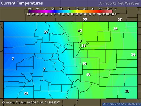 Colorado Temperature Map | Map, Weather map, Temperatures