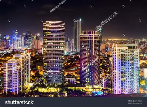 Night Shot Of Skyline Of Makati, Philippines Stock Photo 89915026 : Shutterstock