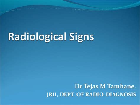 Radiology signs