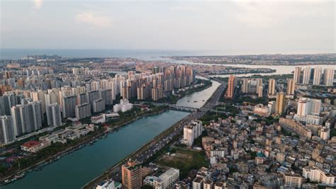 Aerial view of S China's Haikou