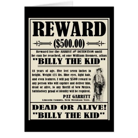 Billy the Kid Wanted Poster | Zazzle.com