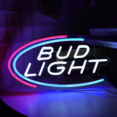 Bud Light Neon Sign For Wall Decor In Bar Pub Club,handmade Led Light For Home Bar And Man Cave ...