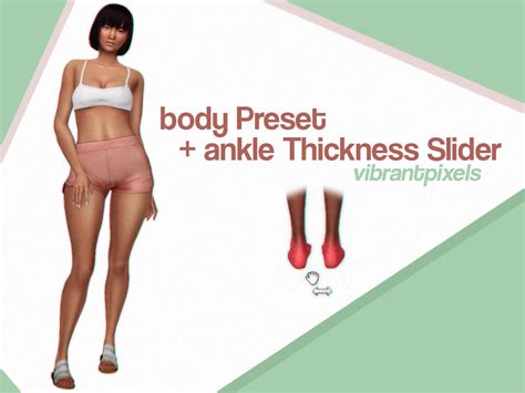 body preset + ankle thickness slider ~ | Sims 4 body mods, Tumblr sims 4, Sims 4