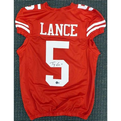 TREY LANCE SIGNED SAN FRANCISCO 49ERS PRO CUT JERSEY (BECKETT COA)