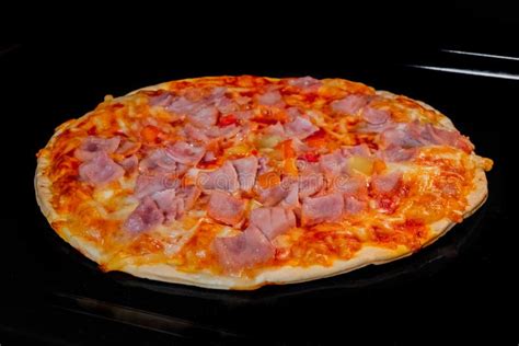 Baked Homemade Pizza in Electric Oven at Home Stock Image - Image of baking, meat: 241644537