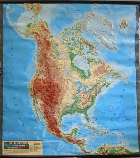 Awesome Relief Map of N. America | Relief map, North america map, Map