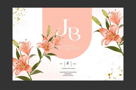 floral invitation card 18921667 Vector Art at Vecteezy