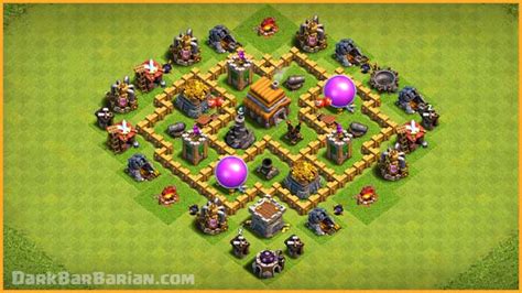 BEST Ultimate TH5 HYBRID/TROPHY[defense] Base 2020!! Town Hall 5 Hybrid Base Design - Clash of ...