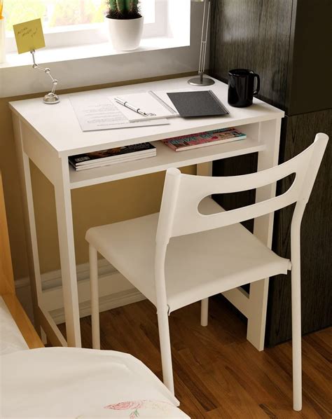 Ikazs Wood Computer Desk - Simple White Finish