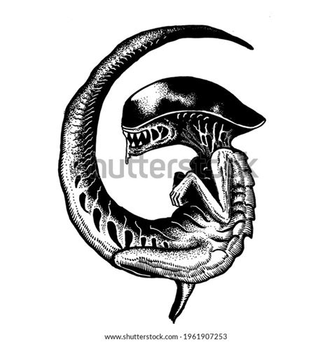 Baby Alien Fanart Drawing Illustration: ภาพประกอบสต็อก 1961907253 | Shutterstock