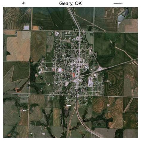 Aerial Photography Map of Geary, OK Oklahoma