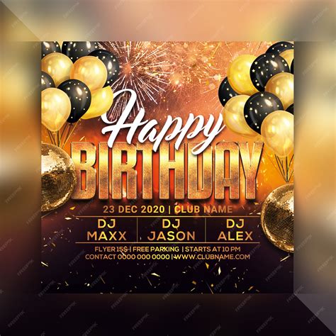 Free Psd Birthday Template - Printable Templates