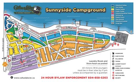 Sunnyside Campground Map - Cultus Lake Park