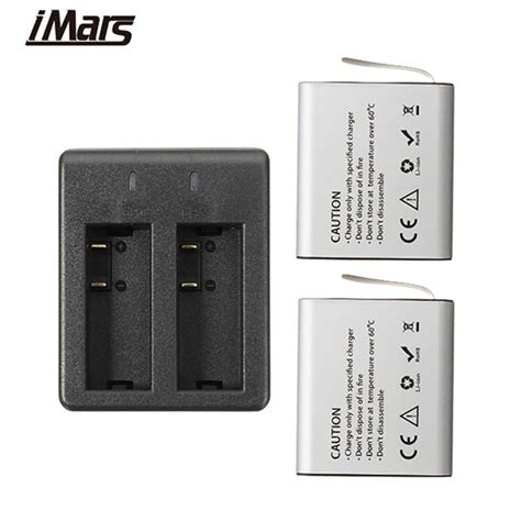 iMars EKEN Rechargeable Dual Battery and Charger for Eken V8s H8 H9 H8R ...