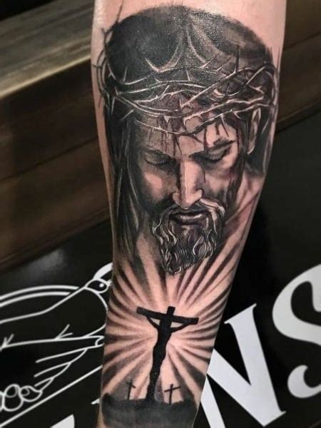 Share more than 78 jesus on cross tattoo forearm best - in.eteachers
