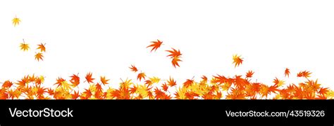 Autumn leaves border Royalty Free Vector Image