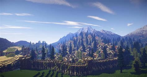 Ultra HD (4K) far render shader screenshots | Minecraft Middle Earth