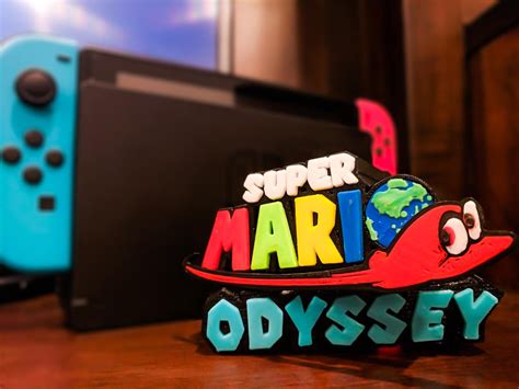 Super Mario Odyssey 3D Logo Nintendo Switch 3D Printed | Etsy